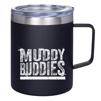 Muddy Buddies Funny Mud Runner Mudder Mud Team 12oz Stainless Steel Coffee Mug