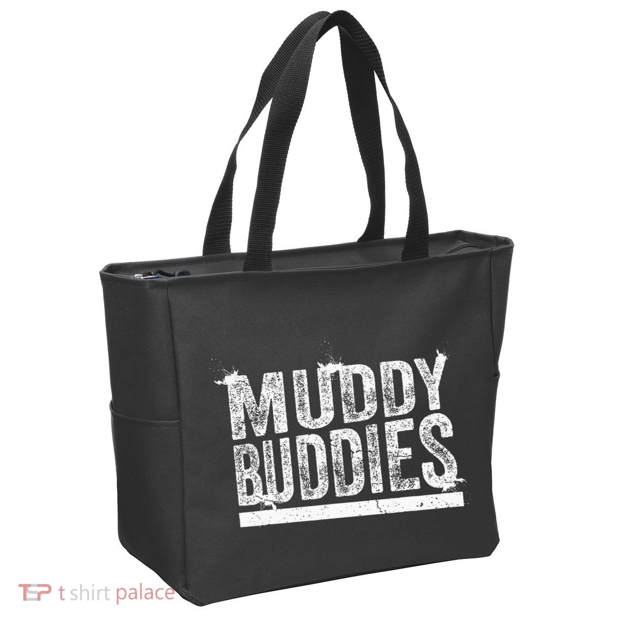 Muddy Buddies Funny Mud Runner Mudder Mud Team Zip Tote Bag