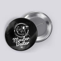 Master Baiter Fishing Funny Fish Button