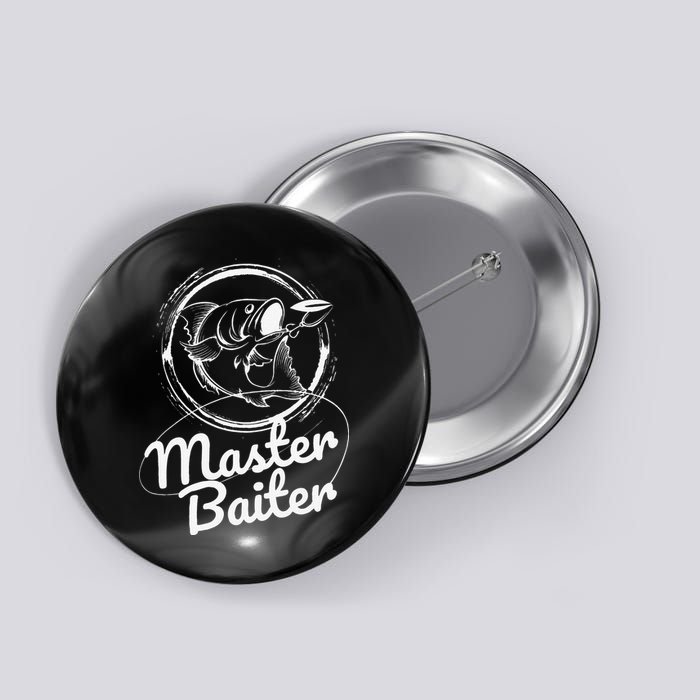 Master Baiter Fishing Funny Fish Button