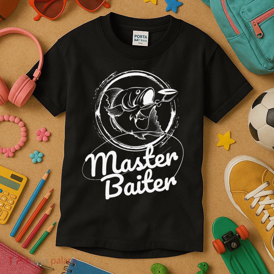 Master Baiter Fishing Funny Fish Kids T-Shirt