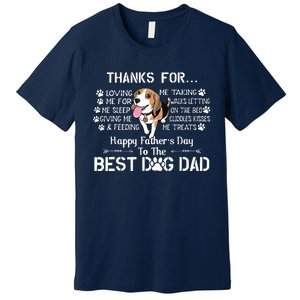 Men Beagle Fathers Day Funny Beagle Lover For Beagle Dad Premium T-Shirt