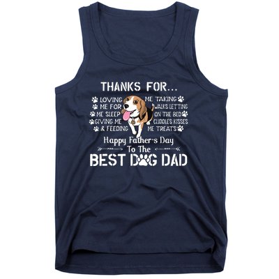 Men Beagle Fathers Day Funny Beagle Lover For Beagle Dad Tank Top