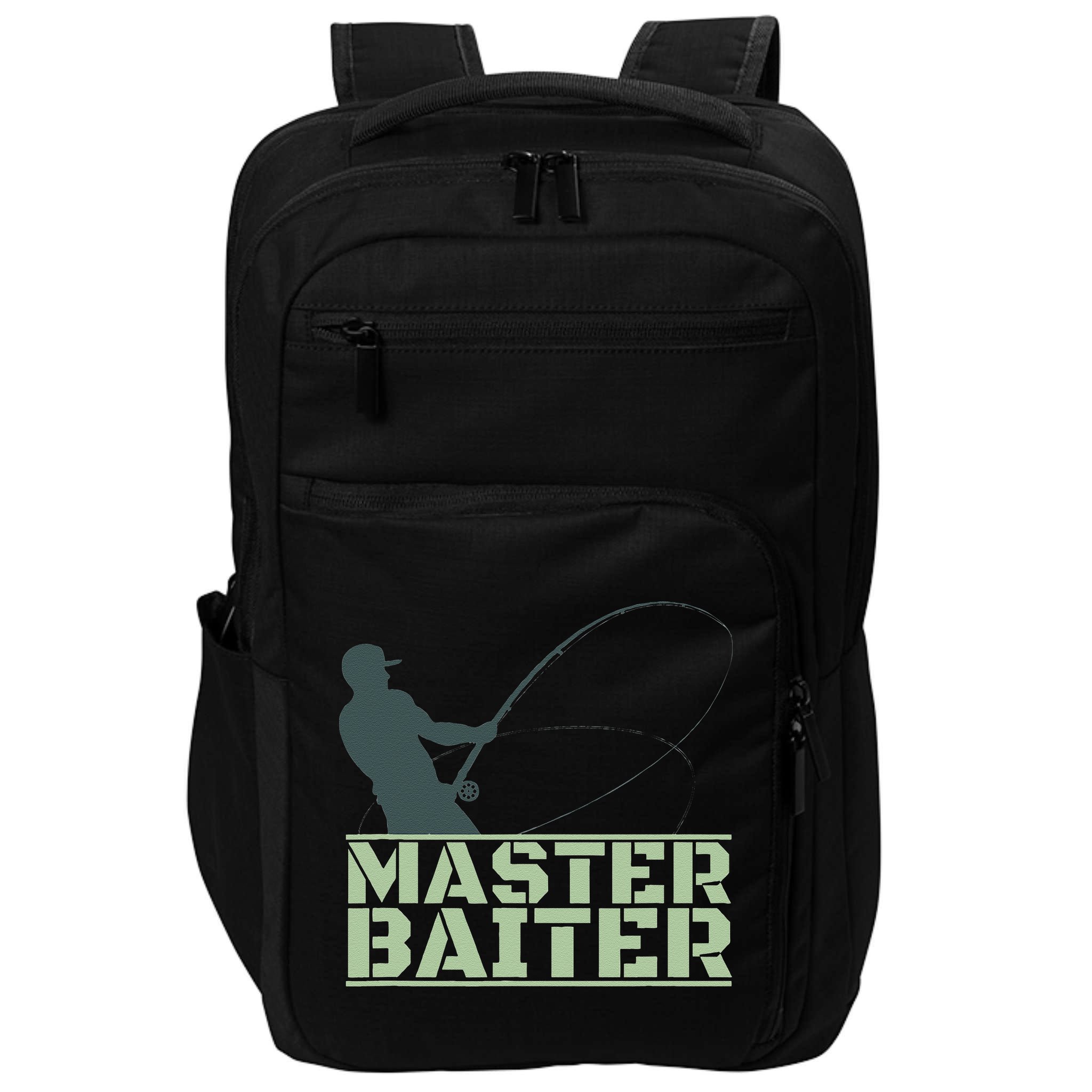 Master Baiter For Fishing Funny Impact Tech Backpack