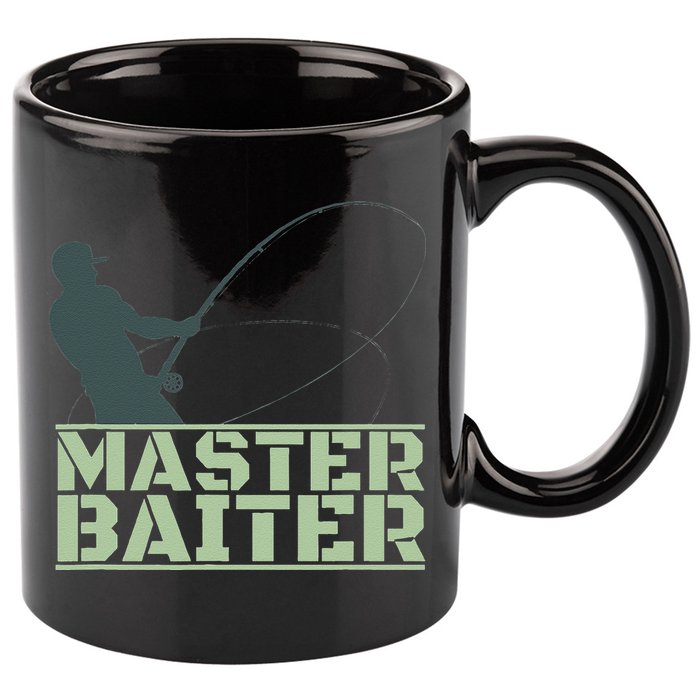 Master Baiter For Fishing Funny 11oz C Handle Ceramic Mug