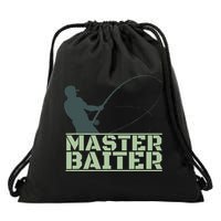 Master Baiter For Fishing Funny Drawstring Bag