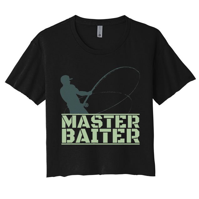 Master Baiter For Fishing Funny Crop Top