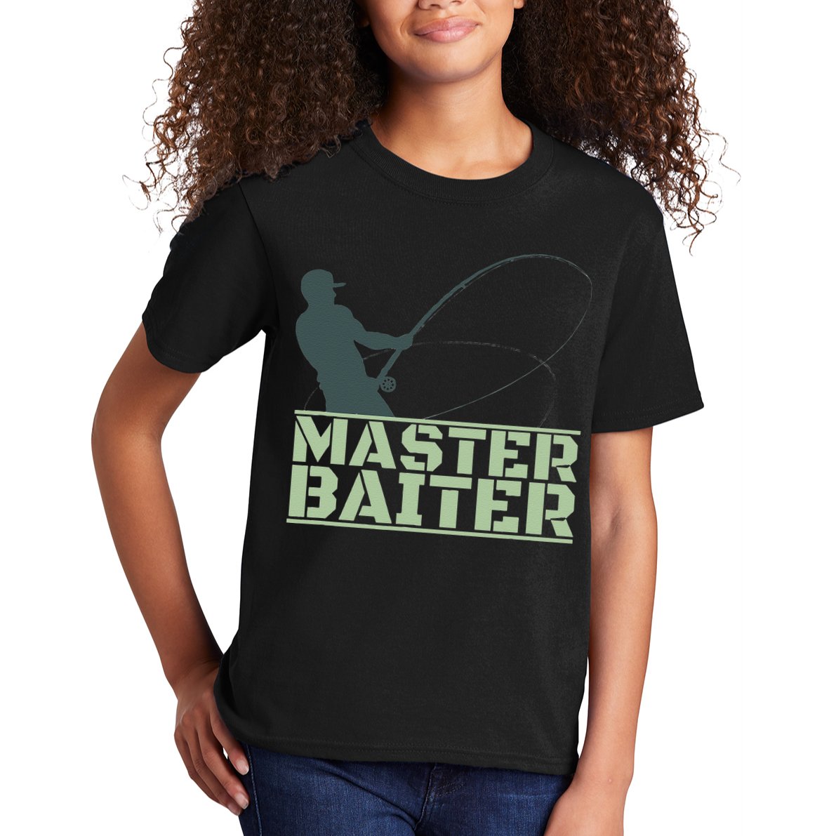Master Baiter For Fishing Funny Kids T-Shirt