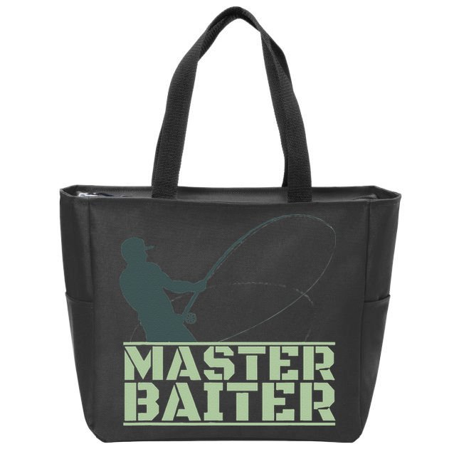 Master Baiter For Fishing Funny Zip Tote Bag