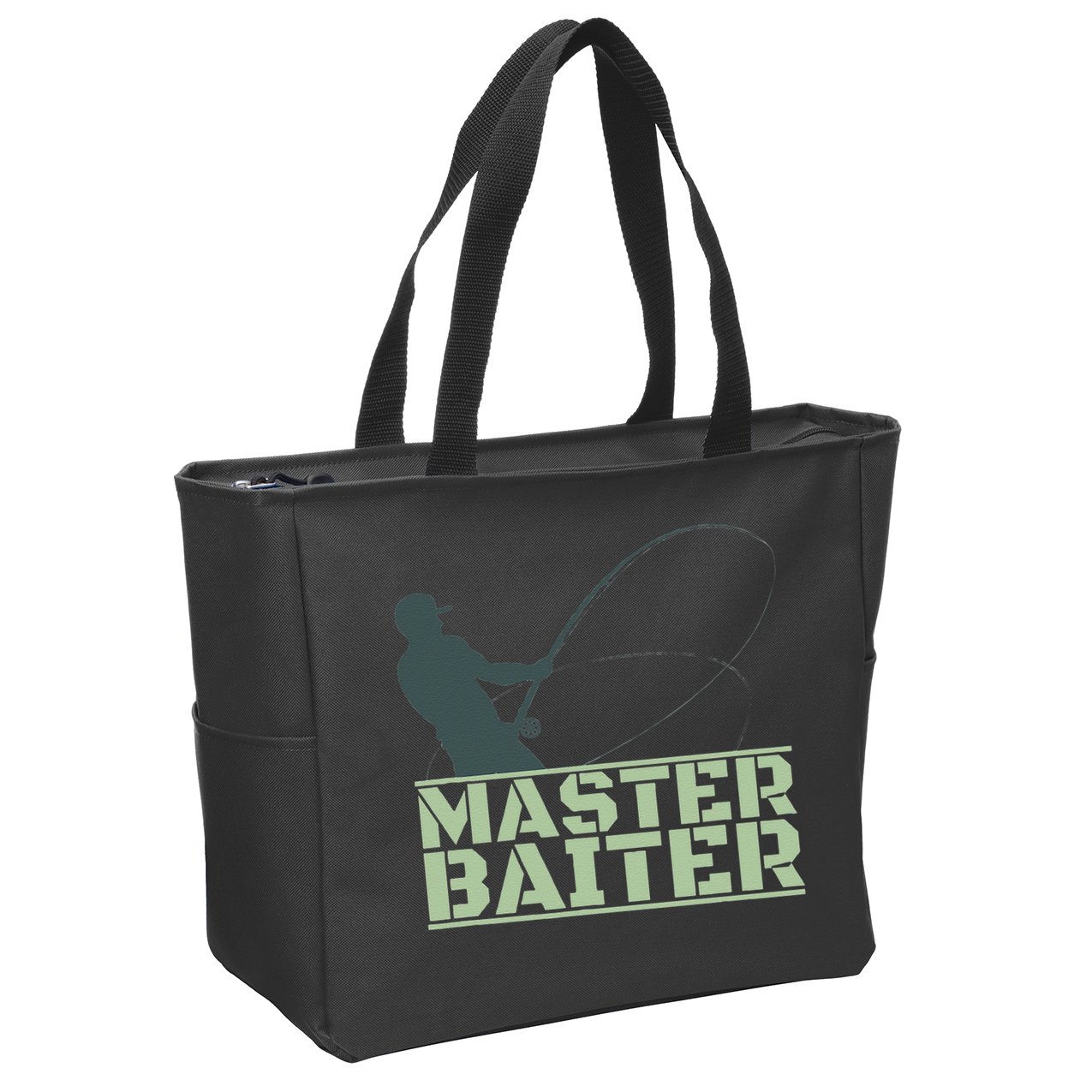 Master Baiter For Fishing Funny Zip Tote Bag