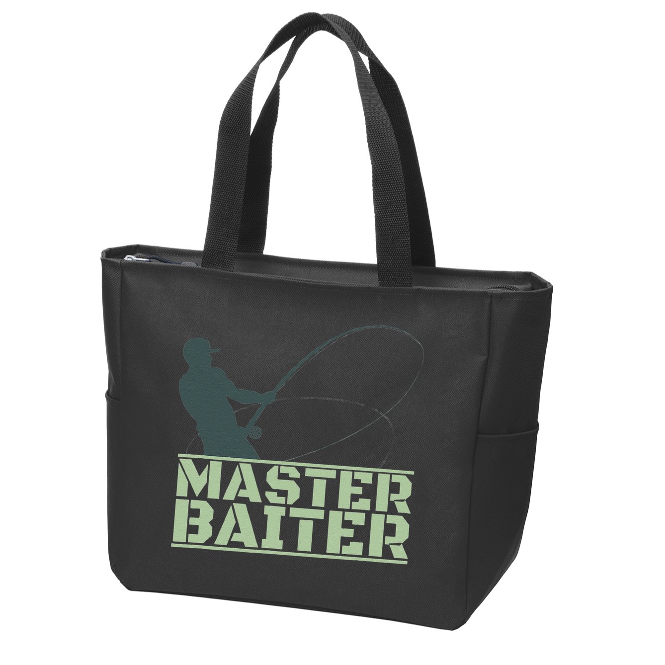 Master Baiter For Fishing Funny Zip Tote Bag