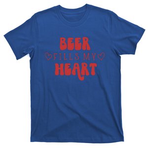 My Beer Fills My Heart Happy Valentine's Day Beer Lovers Meaningful Gift T-Shirt