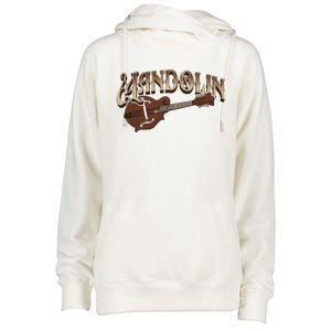 Mandolin Bluegrass Folk Music Mandolin Player Musicians Womens Funnel Neck Pullover Hood