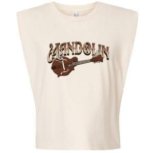 Mandolin Bluegrass Folk Music Mandolin Player Musicians Garment-Dyed Women's Muscle Tee