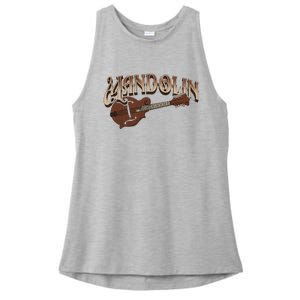 Mandolin Bluegrass Folk Music Mandolin Player Musicians Ladies PosiCharge Tri-Blend Wicking Tank