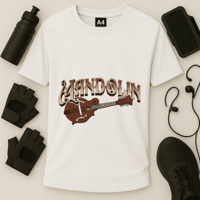 Mandolin Bluegrass Folk Music Mandolin Player Musicians Cooling Performance Crew T-Shirt