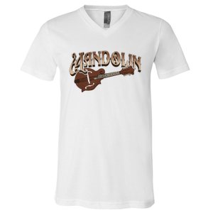 Mandolin Bluegrass Folk Music Mandolin Player Musicians V-Neck T-Shirt