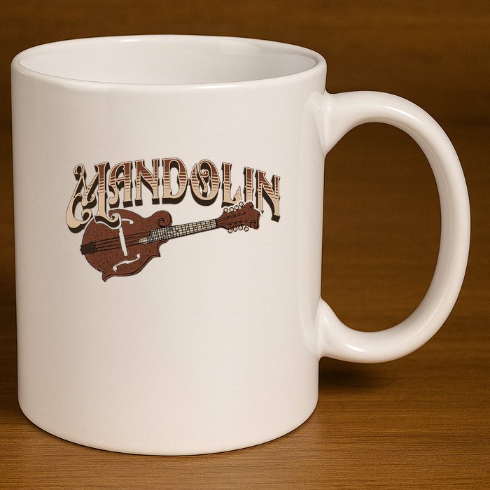 Mandolin Bluegrass Folk Music Mandolin Player Musicians 11oz C Handle Ceramic Mug