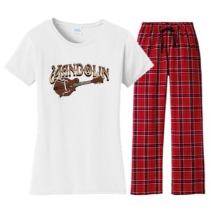 Mandolin Bluegrass Folk Music Mandolin Player Musicians Women's Flannel Pajama Set