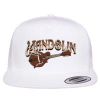 Mandolin Bluegrass Folk Music Mandolin Player Musicians Flat Bill Trucker Hat