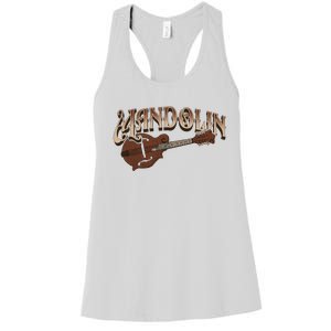 Mandolin Bluegrass Folk Music Mandolin Player Musicians Women's Racerback Tank