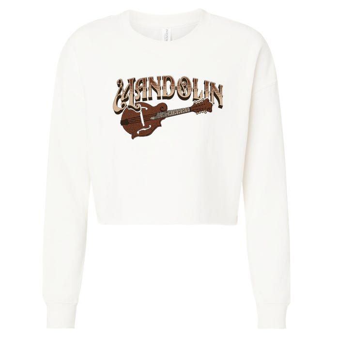 Mandolin Bluegrass Folk Music Mandolin Player Musicians Cropped Pullover Crew