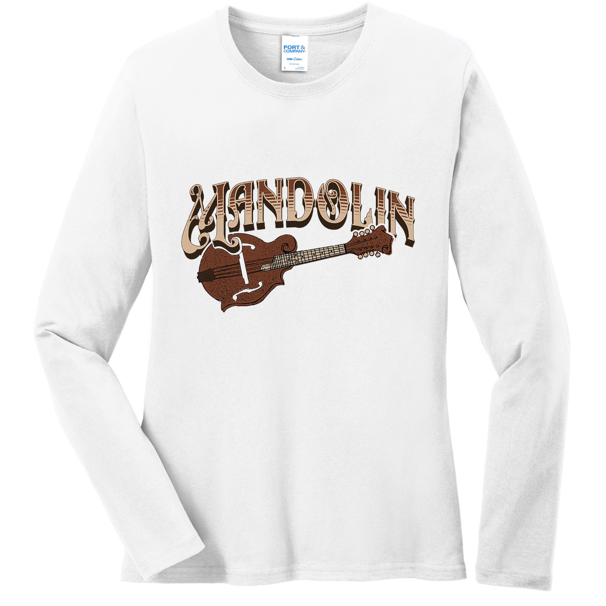 Mandolin Bluegrass Folk Music Mandolin Player Musicians Ladies Long Sleeve Shirt