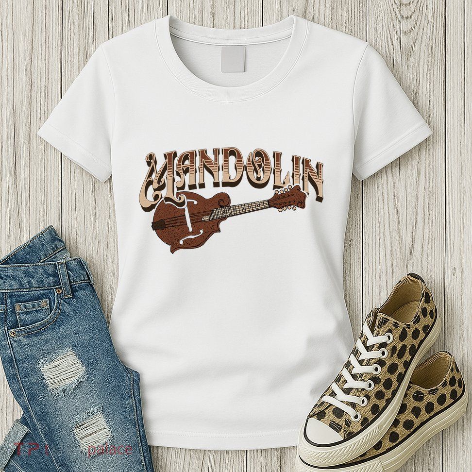 Mandolin Bluegrass Folk Music Mandolin Player Musicians Womens T-Shirt