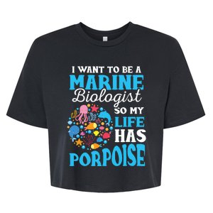 Marine Biology Future Marine Biologist Gift Saying Bella+Canvas Jersey Crop Tee