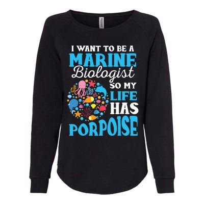 Marine Biology Future Marine Biologist Gift Saying Womens California Wash Sweatshirt