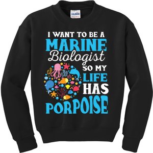 Marine Biology Future Marine Biologist Gift Saying Kids Sweatshirt