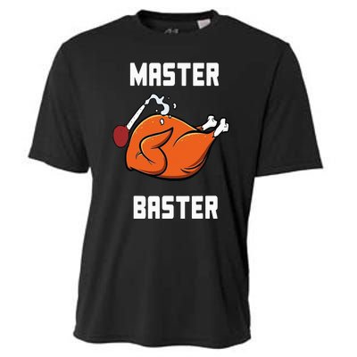 Master Baster Funny Turkey Baster Thanksgiving Cooling Performance Crew T-Shirt