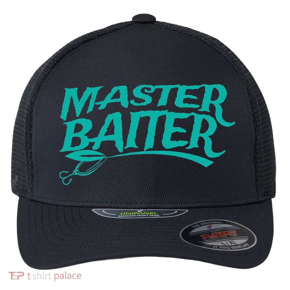 Master Baiter Fishing For Funny Flexfit Unipanel Trucker Cap