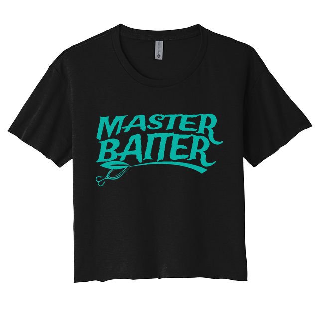 Master Baiter Fishing For Funny Crop Top