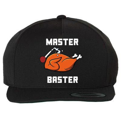 Master Baster Funny Turkey Baster Thanksgiving Wool Snapback Cap