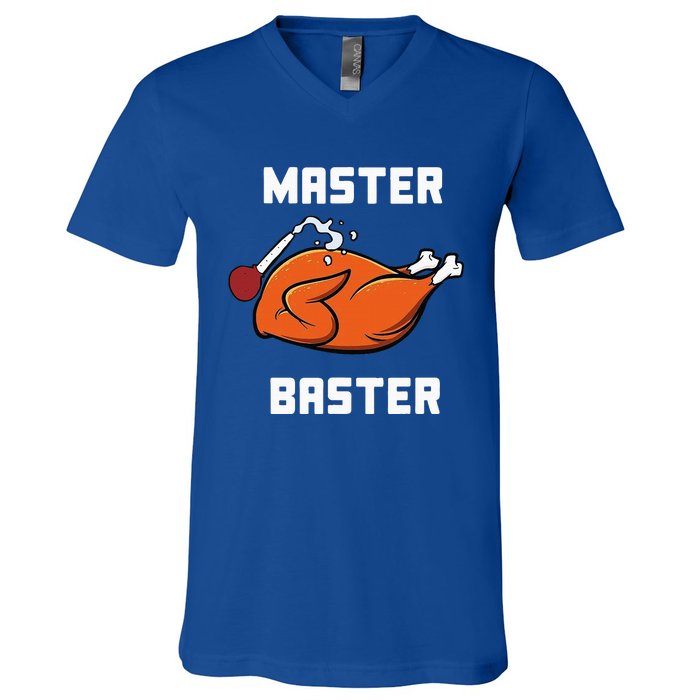 Master Baster Funny Turkey Baster Thanksgiving V-Neck T-Shirt