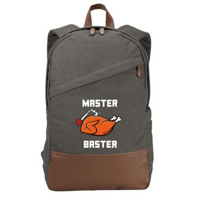 Master Baster Funny Turkey Baster Thanksgiving Cotton Canvas Backpack