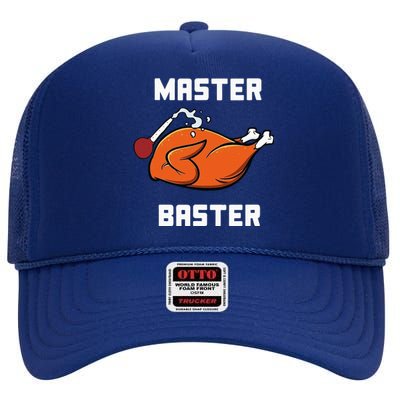 Master Baster Funny Turkey Baster Thanksgiving High Crown Mesh Back Trucker Hat