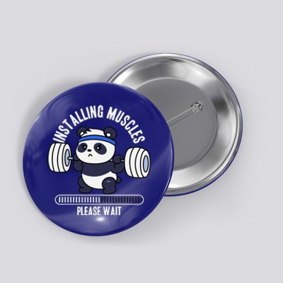 Muscle Building Fitness Panda Weight Lifting Barbell Workout Button