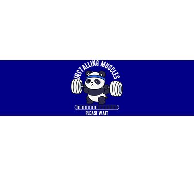 Muscle Building Fitness Panda Weight Lifting Barbell Workout Bumper Sticker