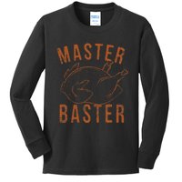 Master Baster Funny Turkey Print Happy Thanksgiving Day Kids Long Sleeve Shirt