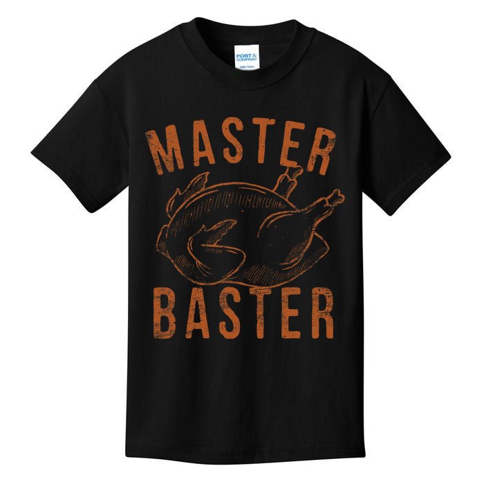 Master Baster Funny Turkey Print Happy Thanksgiving Day Kids T-Shirt