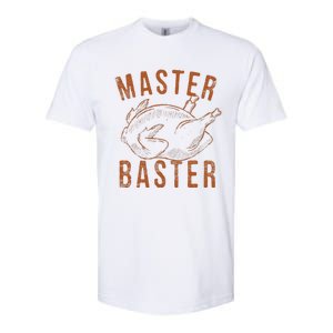 Master Baster Funny Turkey Print Happy Thanksgiving Day Softstyle CVC T-Shirt