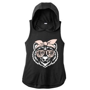 Mama Bear Face Sunglasses Mother Mom Mommy MotherS Day Ladies PosiCharge Tri-Blend Wicking Draft Hoodie Tank