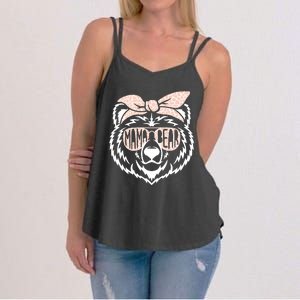 Mama Bear Face Sunglasses Mother Mom Mommy MotherS Day Women's Strappy Tank