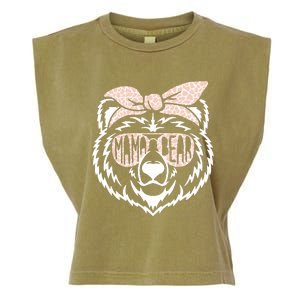 Mama Bear Face Sunglasses Mother Mom Mommy MotherS Day Garment-Dyed Women's Muscle Tee