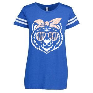 Mama Bear Face Sunglasses Mother Mom Mommy MotherS Day Enza Ladies Jersey Football T-Shirt