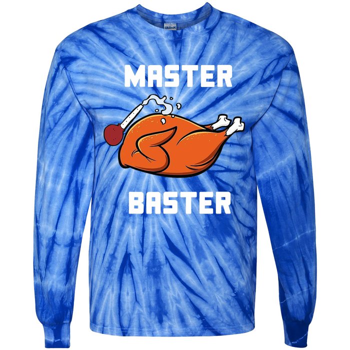 Master Baster Funny Turkey Baster Thanksgiving Tie-Dye Long Sleeve Shirt