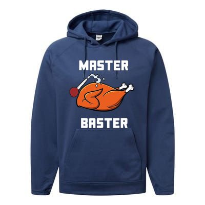 Master Baster Funny Turkey Baster Thanksgiving Performance Fleece Hoodie