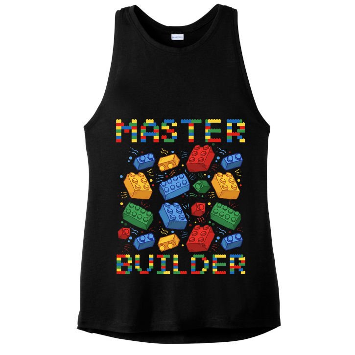 Master Builder Funny Building Blocks Gifts Ladies PosiCharge Tri-Blend Wicking Tank